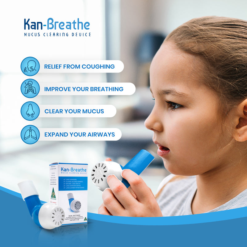 Kan-Breathe Mucus Clearing Device in White