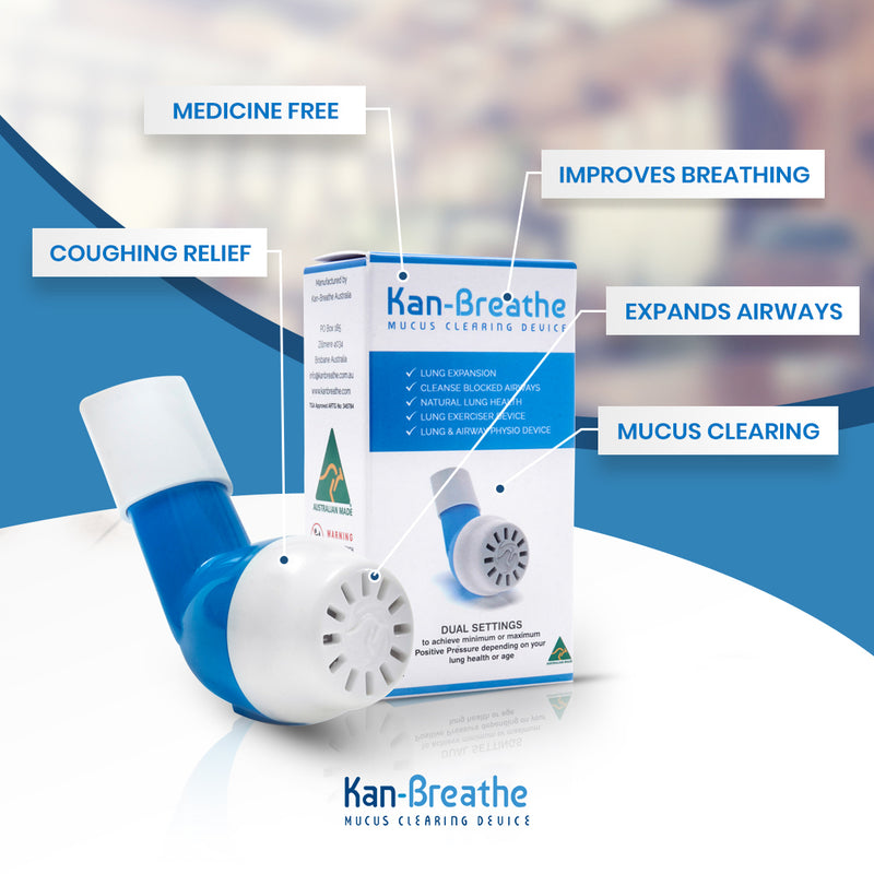 Kan-Breathe Mucus Clearing Device in White